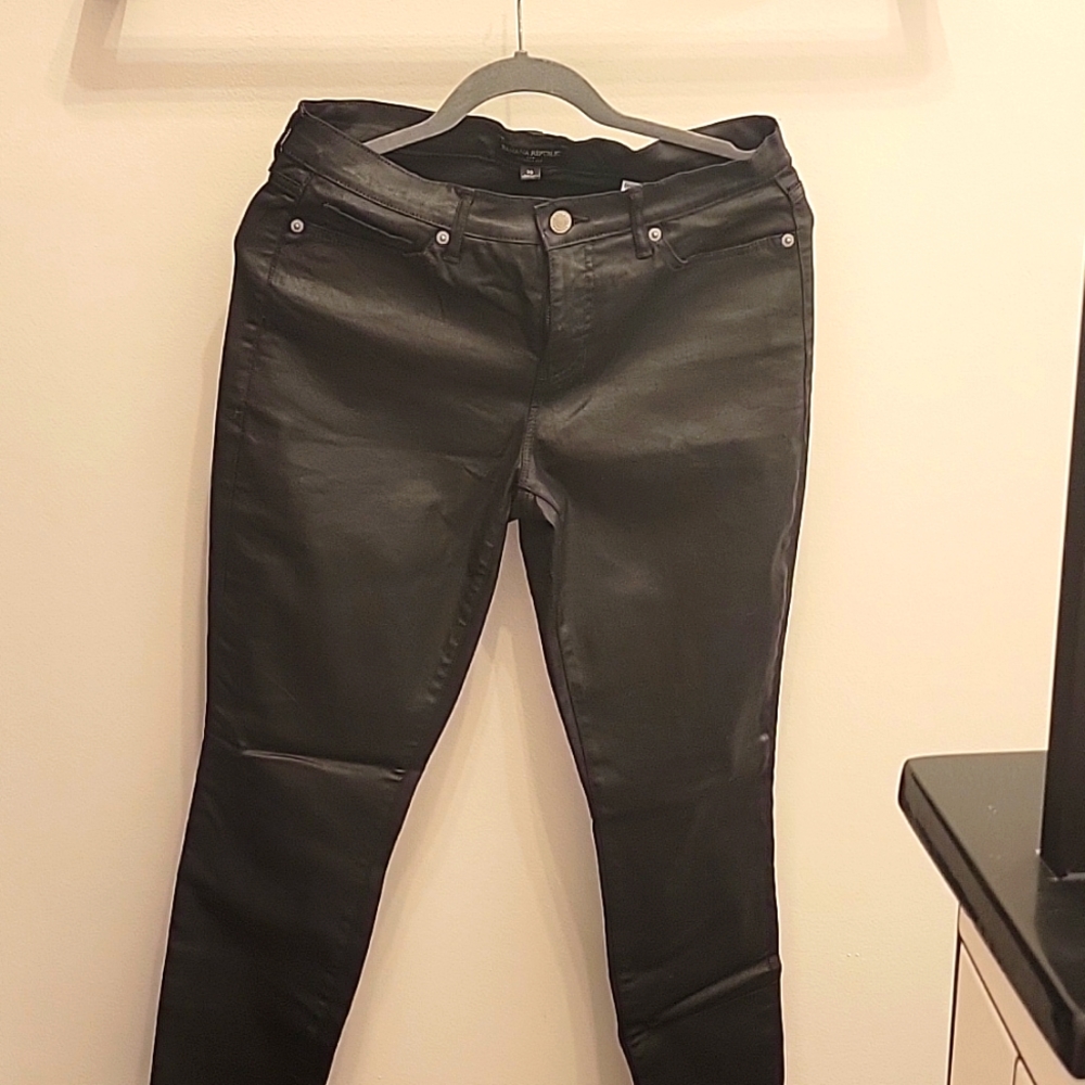 Banana Republic Black Coated Jeans